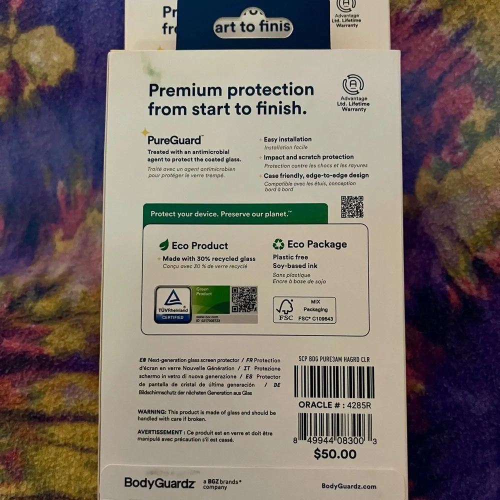 Bodyguards tempered glass screen protector, iPhone 13 Pro Max